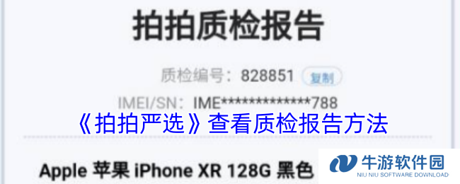 《拍拍严选》查看质检报告方法
