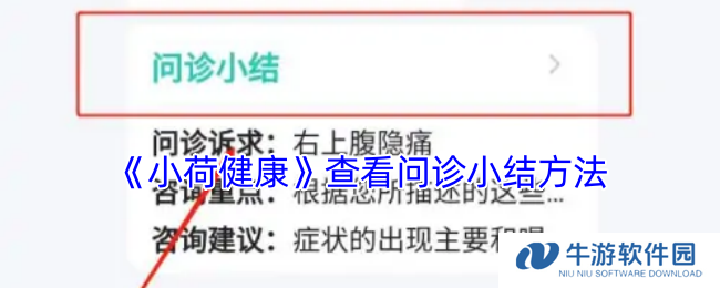 《小荷健康》查看问诊小结方法