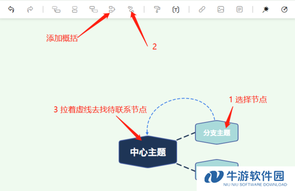 Gitmind导图添加概括联系