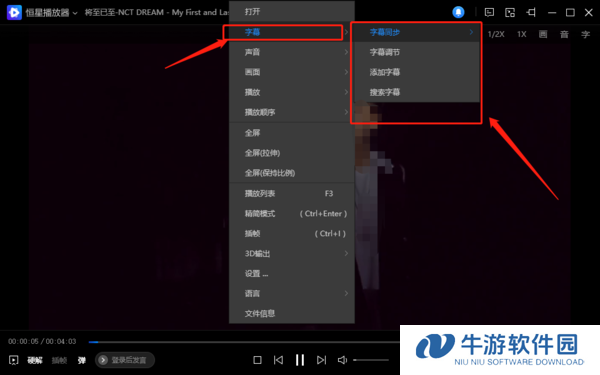 恒星播放器在线字幕开启方法